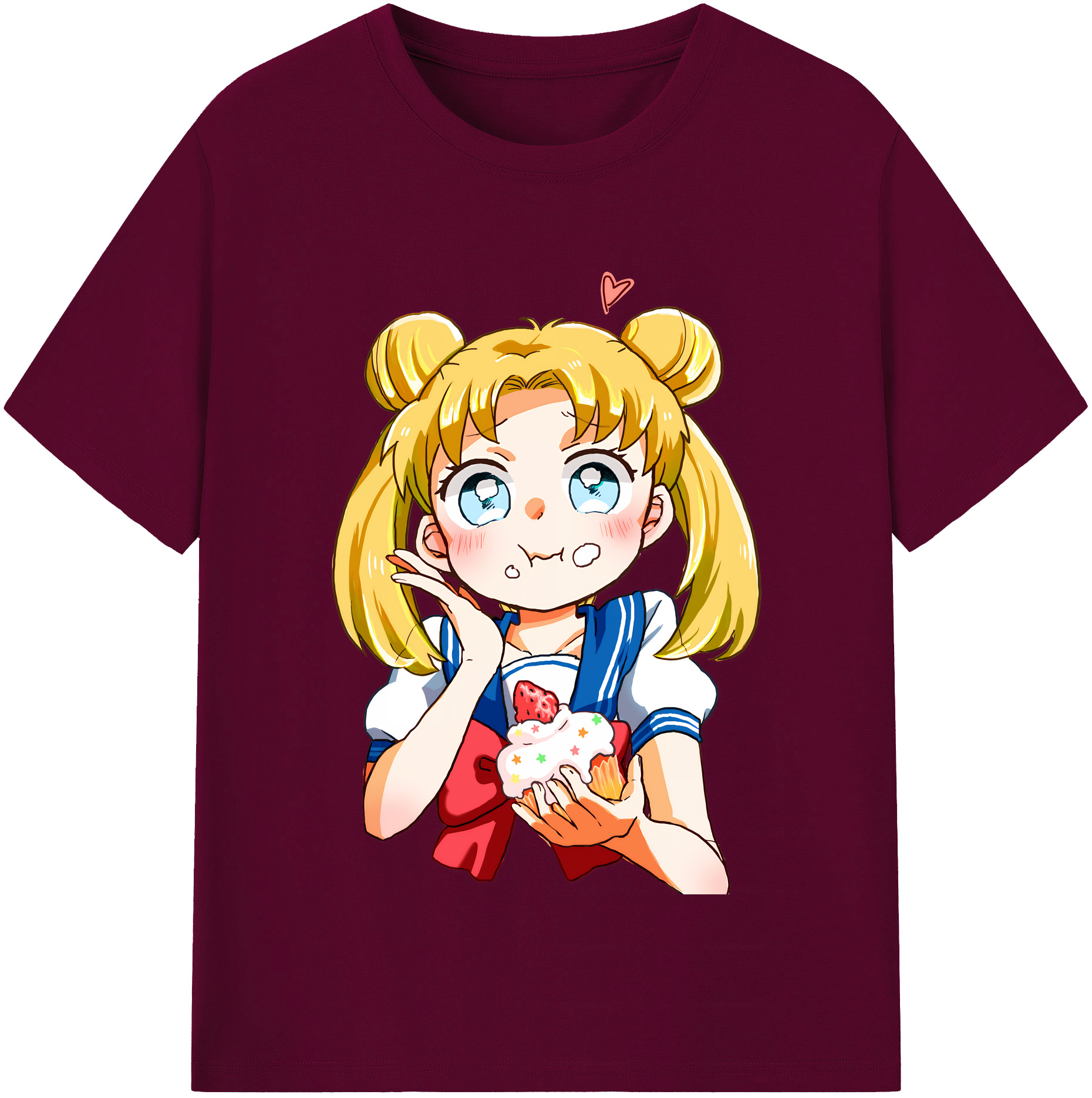 （画像用） 美少女戦士セーラームーン 愛野 美奈子 あいの みなこ Sailor Moon Aino Minako レディースカジュアルプリントTシャツ（綿100％）